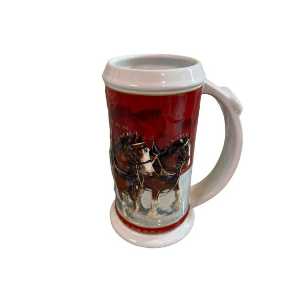 2004 Budweiser Holiday Stein 25th Anniversary Clydesdales w/ Box & COA CS608 - Picture 3 of 6